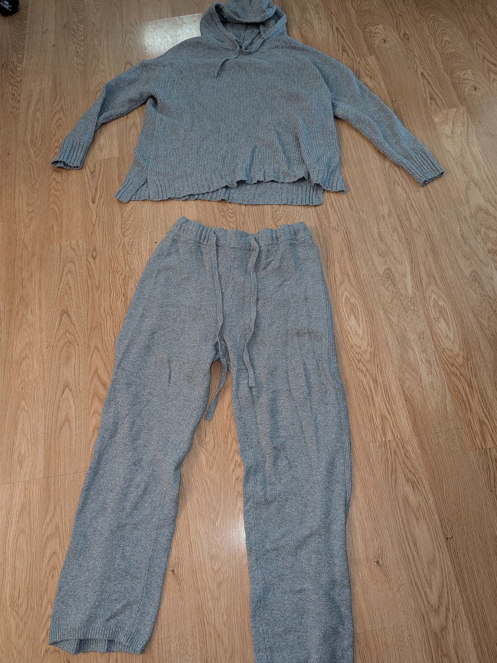 Cozy Gray Women's Hooded Pajama Set
